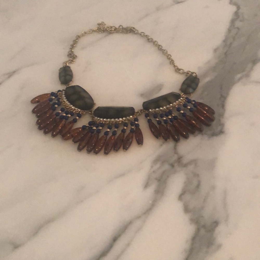 Statement Bead & Gemstone Necklace